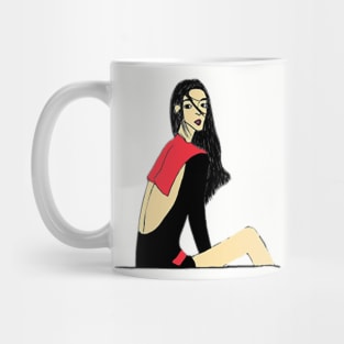 Tasteful Nice-Looking Girl - Girl with Long Hair Style Mug